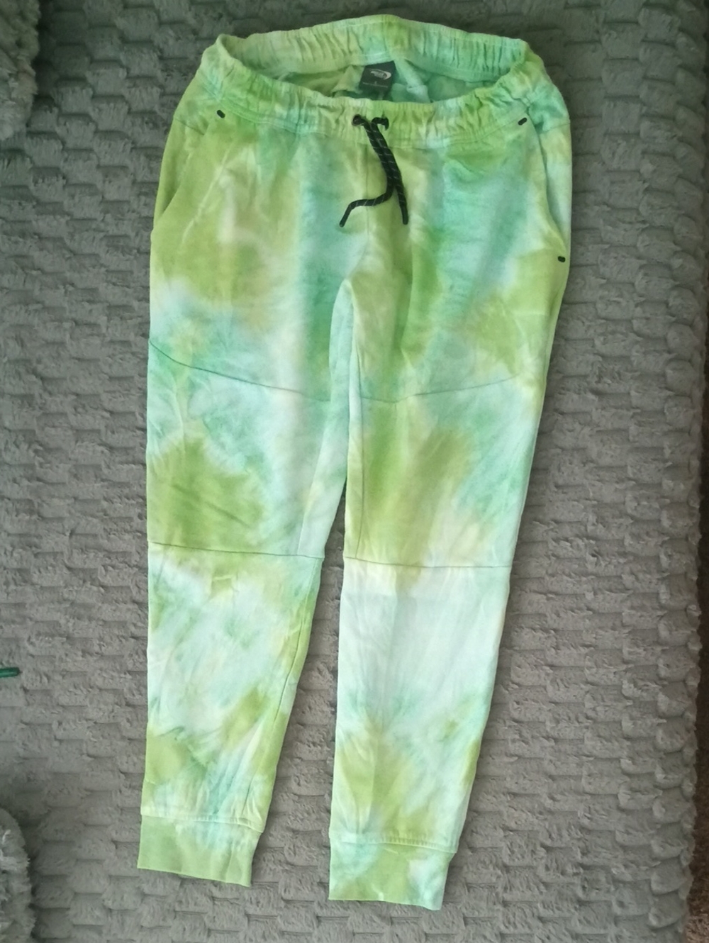 MT Tie-Dye Green and White Men's Jogger Sweatpants
